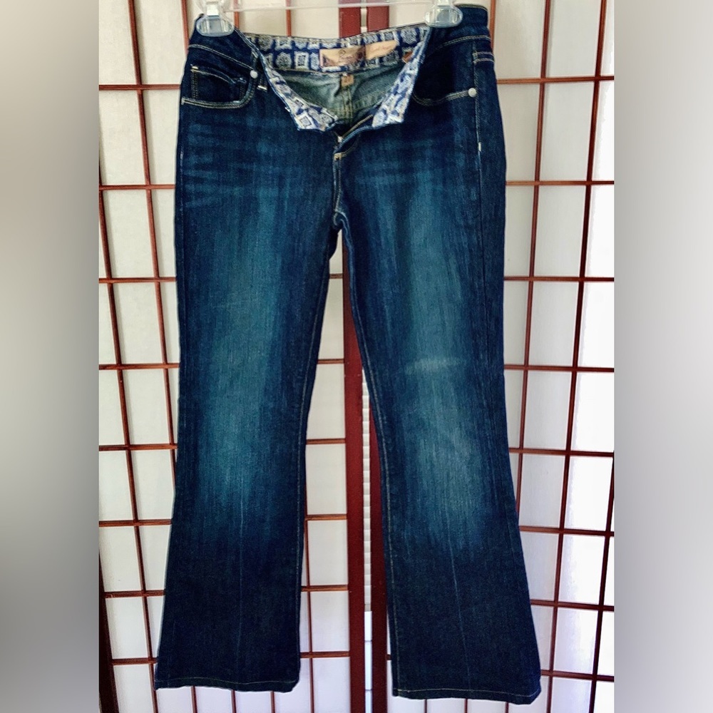 Paige Premium Denim "Laurel Canyon" Bootcut Jeans in McKinley Wash Dark Blue 27 - Picture 3 of 7